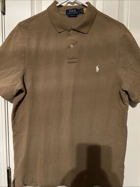 Polo by Ralph Lauren Tan Short-Sleeve Pique Polo